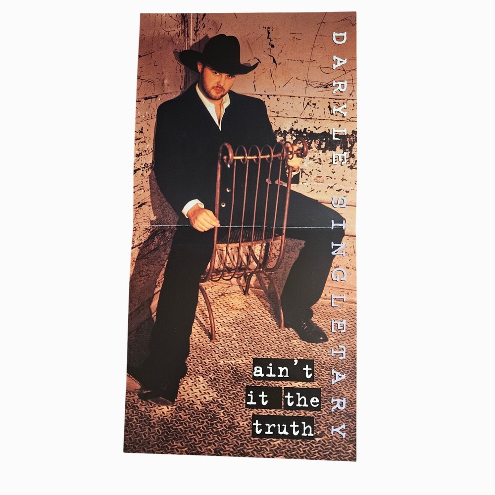 Daryle Singletary‎ Ain't It The Truth 12x24 Double Sided Promo Flat Poster 1998